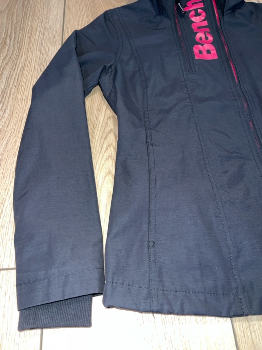 Bench Black Double Zip Hooded Rain Jacket - Picture 4 of 16